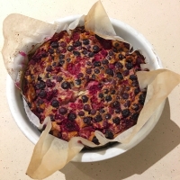 Blueberry and Raspberry Clafoutis (Low FODMAP)